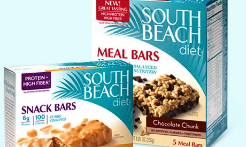 Enjoy South Beach Diet Bars For Less!