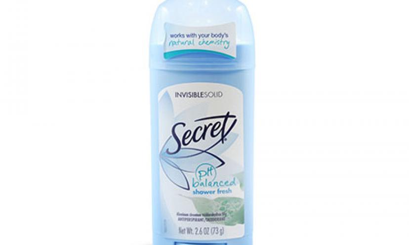 Get $2.00 off Secret Clinical Invisible Deodorant