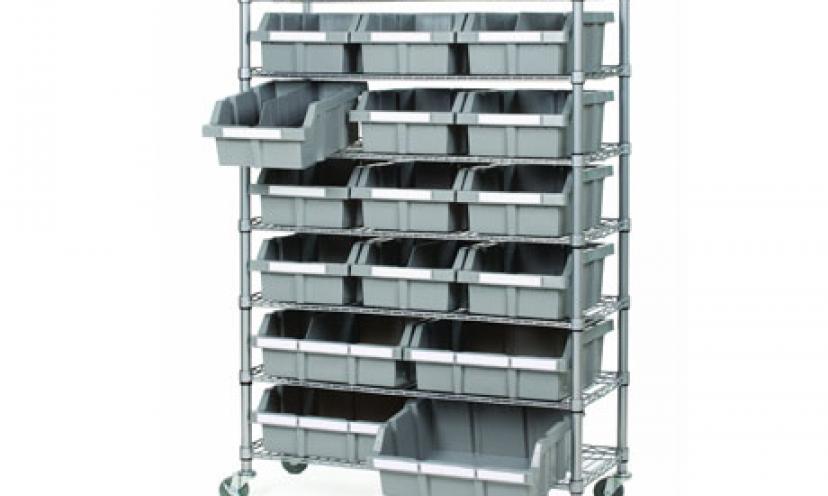 Get 44% Off on the Seville Classics Commercial 7-Shelf 16-Bin Rack Storage System!