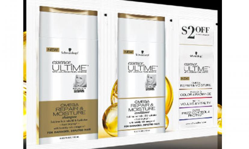 Get a Free Sample of Schwarzkop ULTIME Omega Repair and Moisture Shampoo and Conditioner!