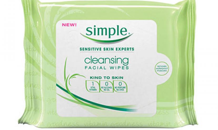 Keep Your Skin Clean and Refreshed with a FREE Sample of Simple Cleansing Facial Wipes