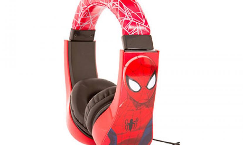 Get 66% off the Spider-Man Kid Safe Over Ear Headphones
