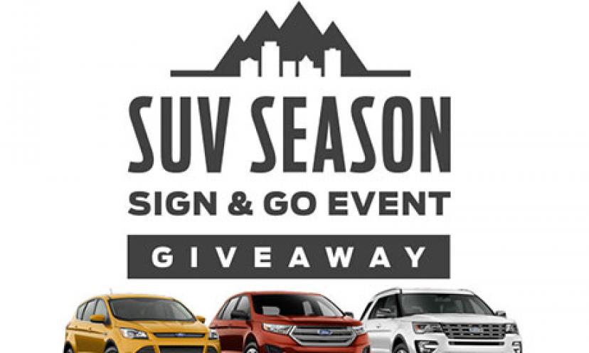Enter to Drive Home a Brand New Ford SUV of Your Choice!