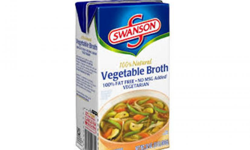Get $0.50 off two cartons of Swanson Broth Stock!