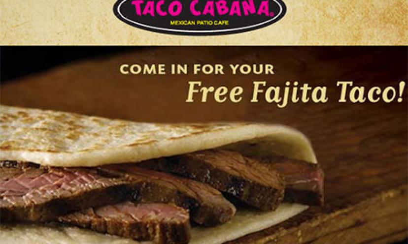 Join the Taco Cabana eClub and Get a FREE Fajita Taco!