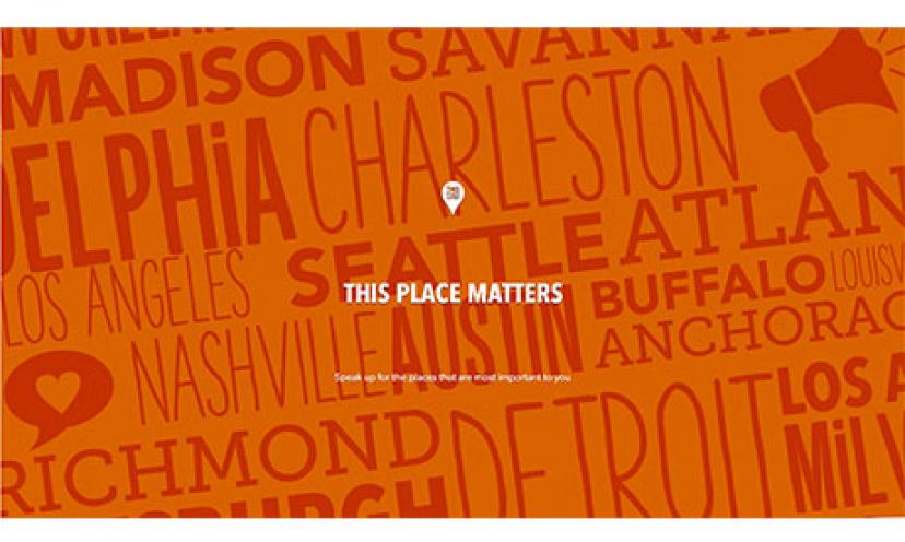Get a FREE “This Place Matters” Sign!