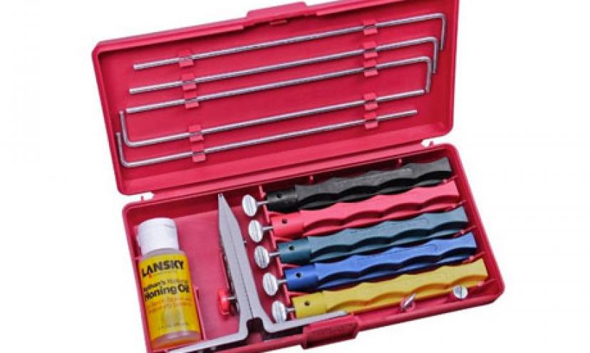 Save 66% Off the Lansky Deluxe 5-Stone Sharpening System!