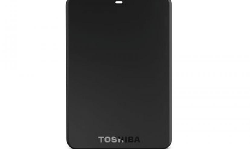 Save 50% Toshiba Canvio 1.0 TB USB 3.0 Basics Portable Hard Drive!