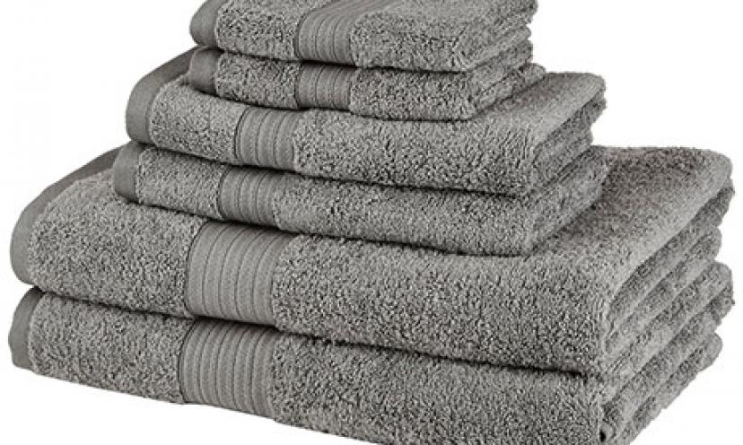 Save 20% on Pinzon 6-Piece Two-Tone Towel Set!