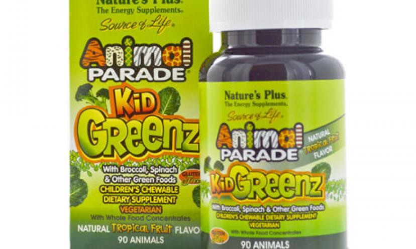 Score Nature’s Plus Animal Parade KidGreenz Children’s Chewables for FREE!