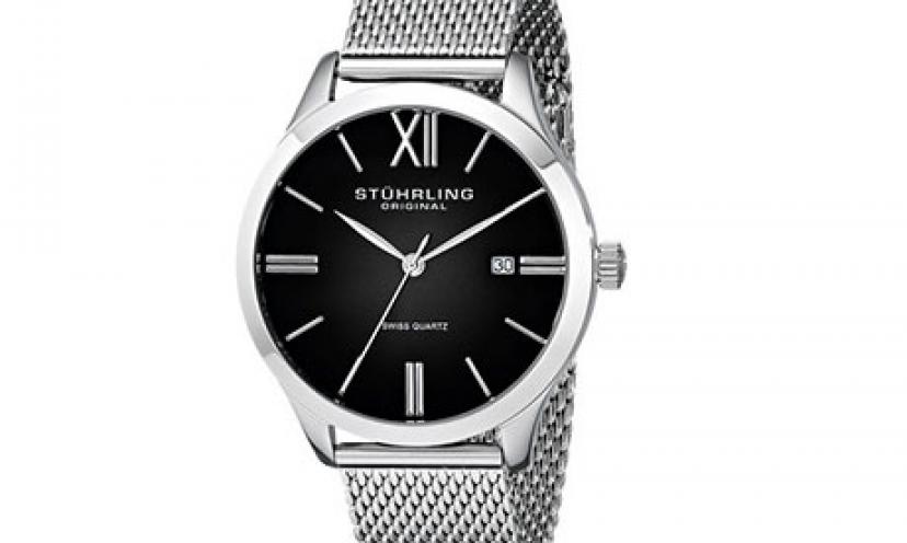 Save 79% on a Stuhrling Original Men’s 490M.01 “Ascot Cuvette II Elite” Stainless Steel Watch!