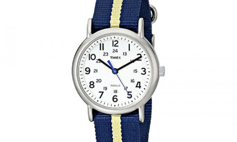 Save 57% Off on Timex Unisex Weekender Silver-Tone Watch!