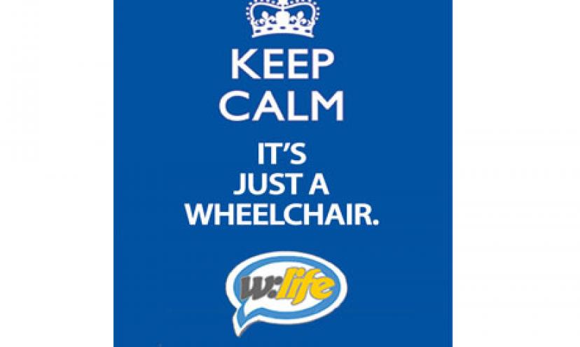 Get a FREE It’s Just A Wheelchair Postcard!
