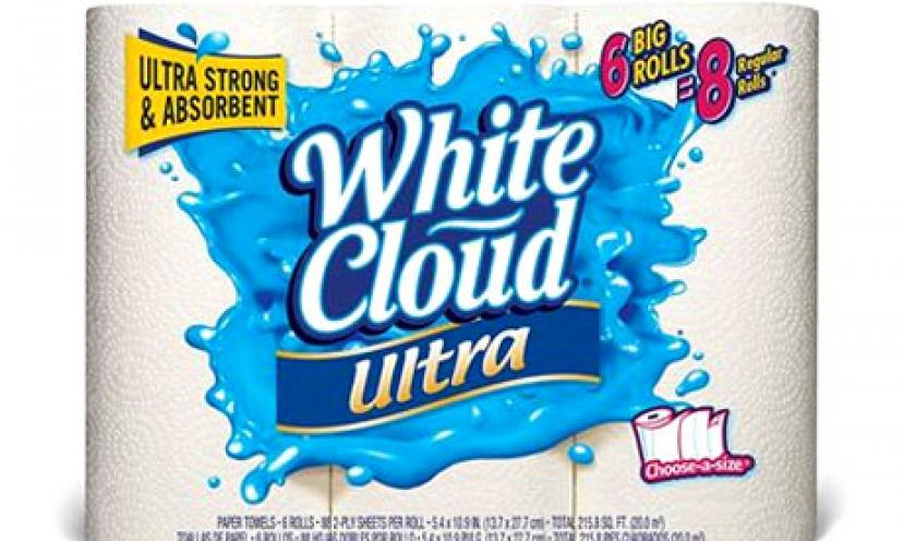 Get $1 off White Cloud Bath Tissue!