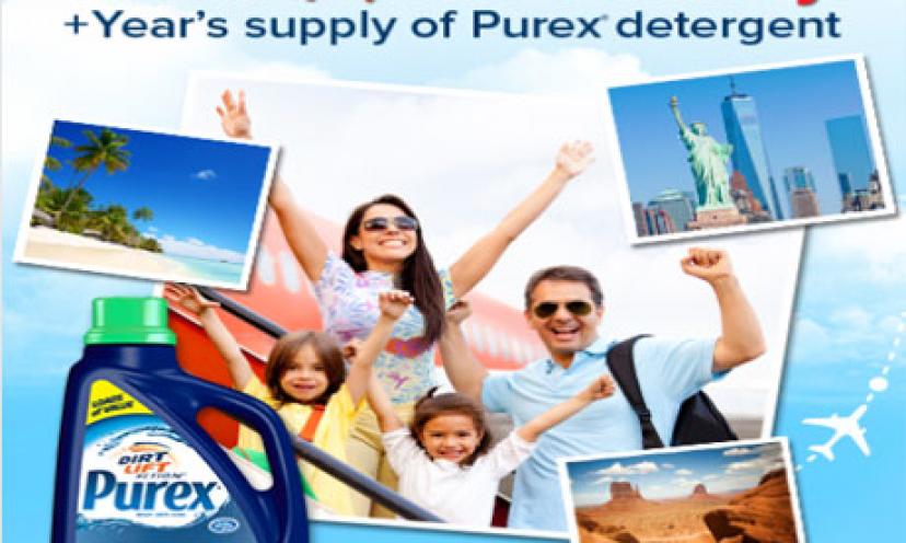 Enter Today and Win a Year Supply Of Purex Laundry Detergent Plus $1,000!