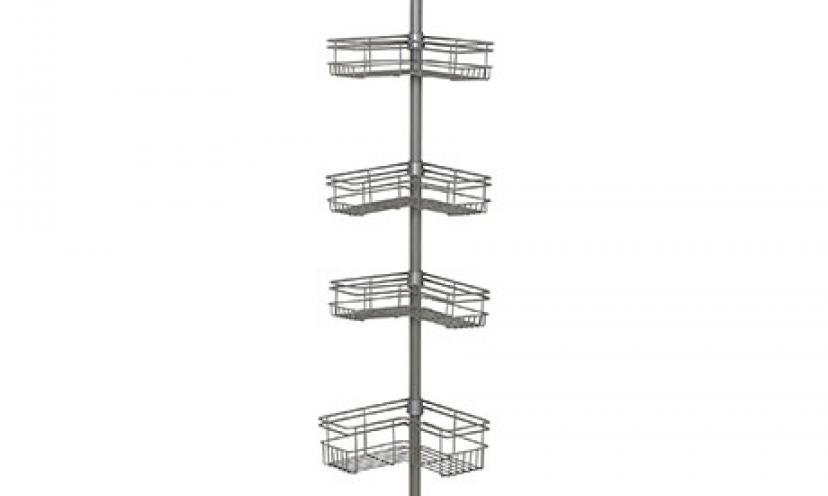 Save 57% Off on Zenna Home Tension Corner Pole Caddy!