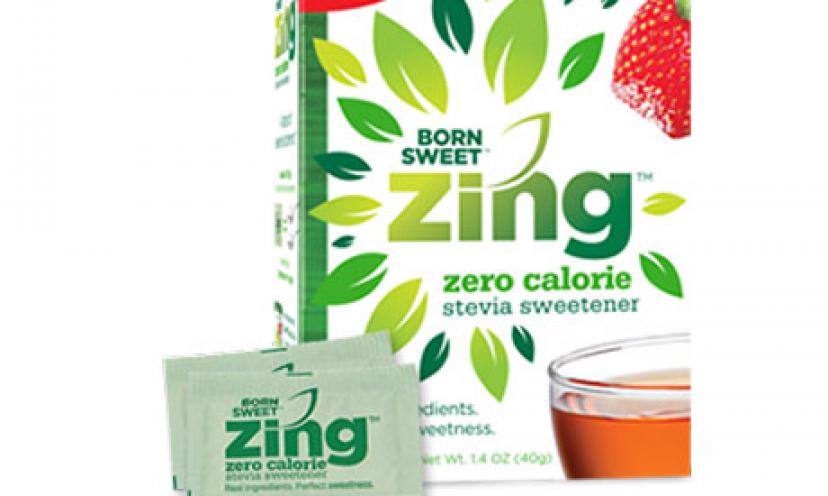 Try Zing Zero Calorie Stevia Sweetener for FREE!