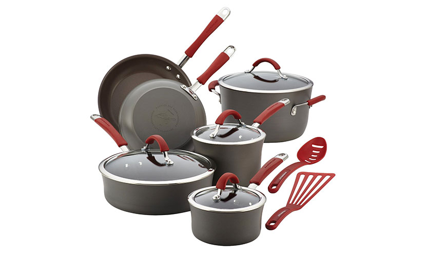 Save 63% Off On 12-Piece Rachael Ray Cookware Set!