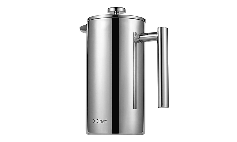 Save 50% on an X-Chef 51oz Stainless Steel French Press Coffee Maker!