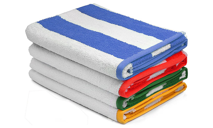 Save 50% off Cabana Stripe Beach Towels!