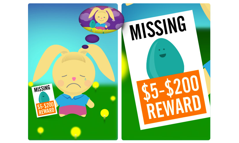 Help the GIF Freeaster Bunny Find Her Missing Egg!