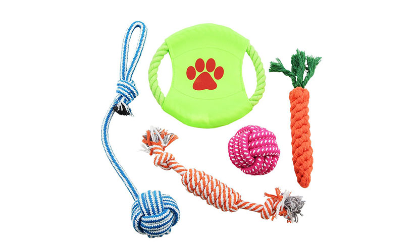 Save 54% off this Rope Chew Toy Five Pack!