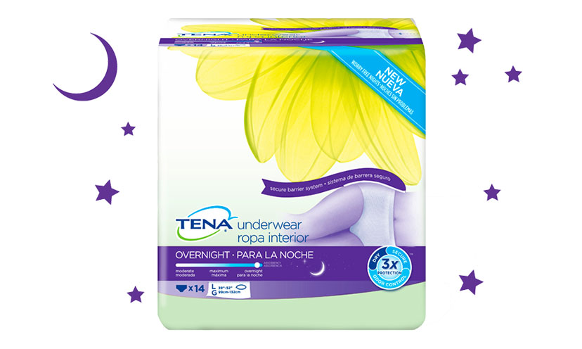 Get a FREE Sample of TENA Overnight Underwear!