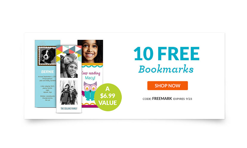 Get 10 FREE Personalized Bookmarks!