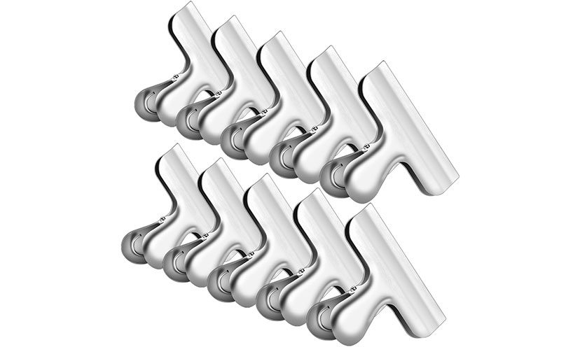 Save 27% off a Set of Stainless Steel Chip Bag Clips!