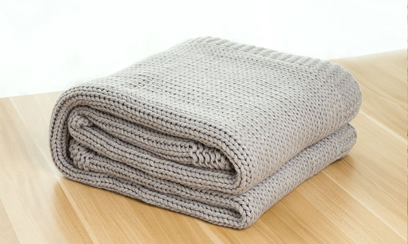 Save 63% on a Knitted Throw Blanket!