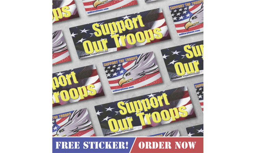 Get a FREE Support the Troops Sticker!