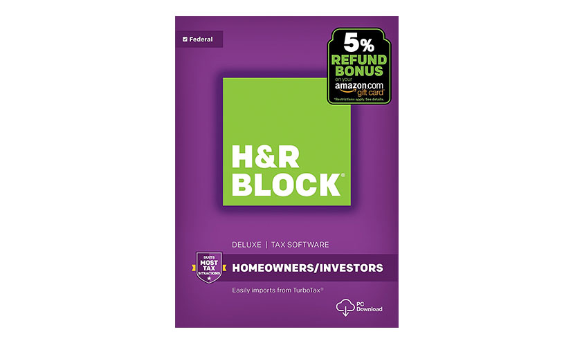 Save 60% on H&R Block Tax Software!