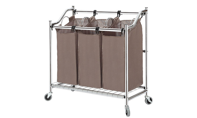 Save 74% on a 3-Section Laundry Hamper Sorter!