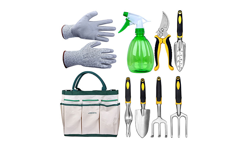 Save 72% on a 9-Piece Gardening Tools Set!