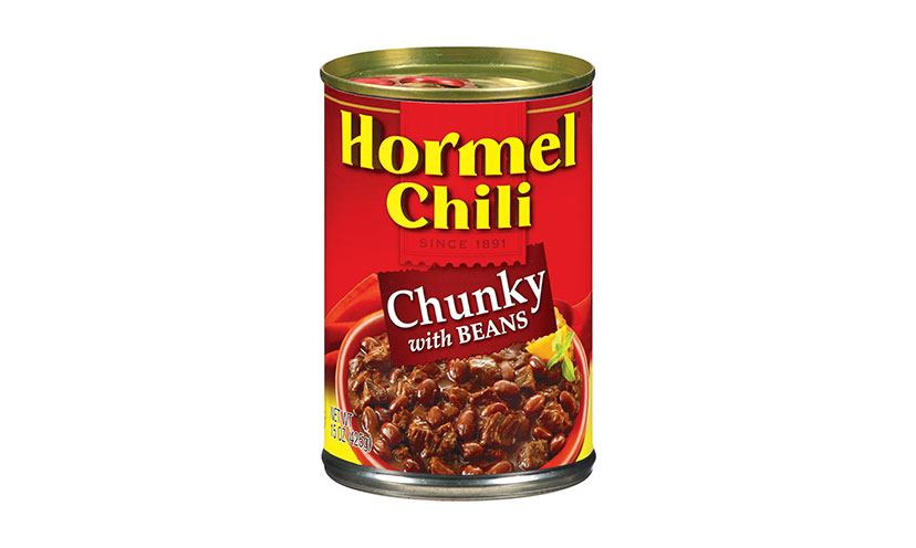 Save $0.55 on Hormel Chili!