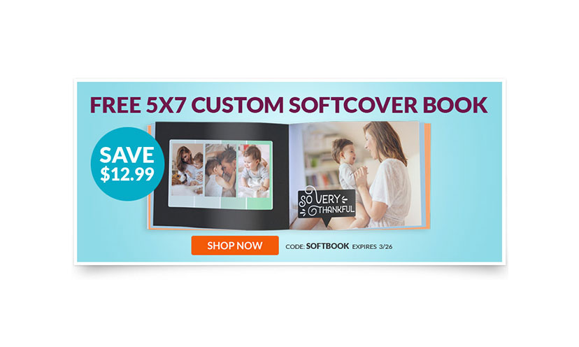 Get a FREE 5×7 Custom Softcover Photo Book!