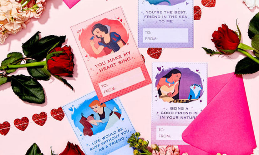 Get FREE Disney Valentine’s Day Printables!