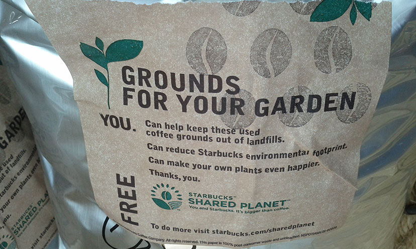 Get FREE Used Coffee Grounds for Gardeners from Starbucks!