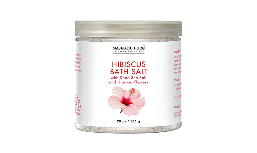 Save 47% on Majestic Pure Hibiscus Flower Bath Salts!
