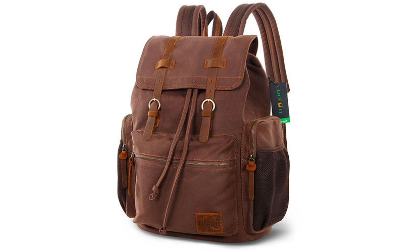 Save 74% on a Leather Backpack!