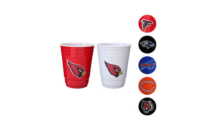 Save 55% on NFL Home and Away Plastic Cups!