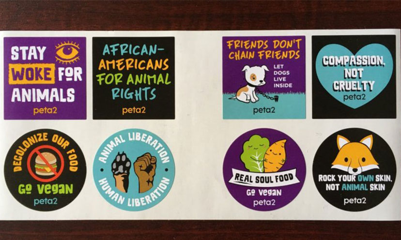 Get a FREE Sticker Sheet from PETA!