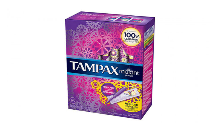 Save $0.75 on a Tampax Radiant Tampon Product!