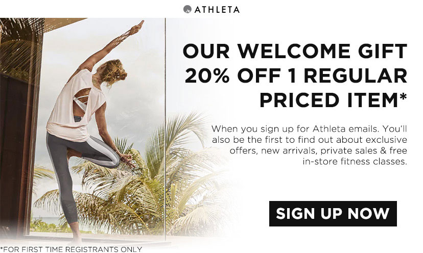 Save 20% on an Item at Athleta!