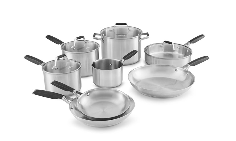 Save 52% on a Calphalon 12-Piece Stainless Steel Cookware Set!