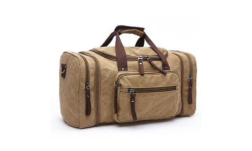 Save 72% on a Large Canvas Duffle Bag!
