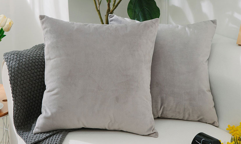 Save 77% on a Set of Plush Velvet Pillow Covers!