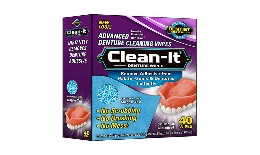 Get a FREE Sample of Clean-It Denture Wipes!