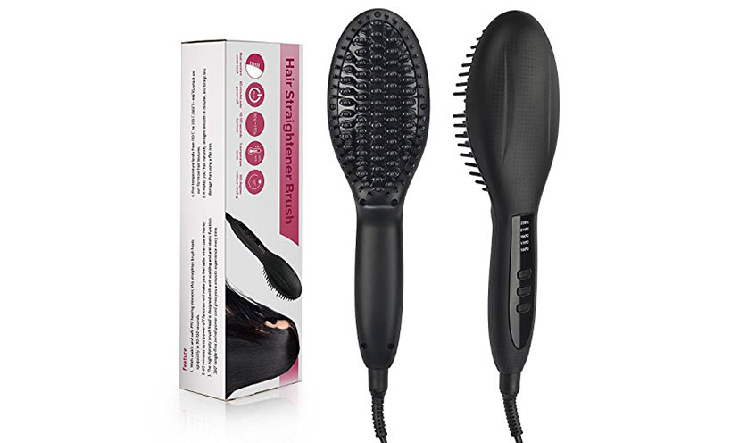 Save 64% on a Hair Straightener Brush!