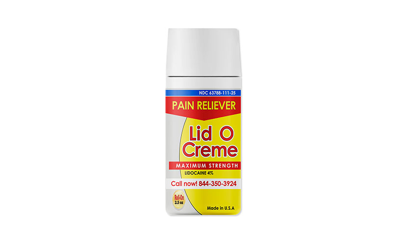 Get a FREE Sample of Lid O Creme Pain Reliever!